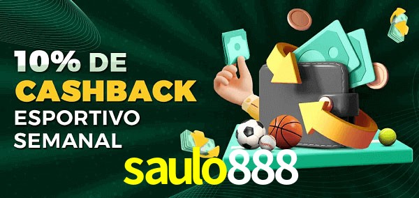 10% de bônus de cashback na saulo888